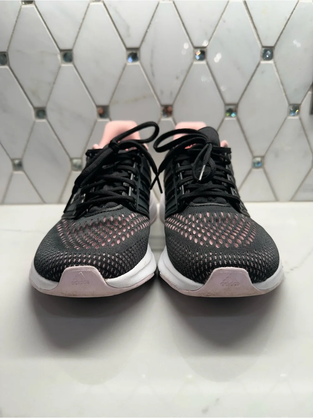 adidas Women's Black, Pink & Tan EQ21 Run Shoes